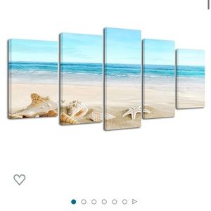 6 panel beach/sand wall decor